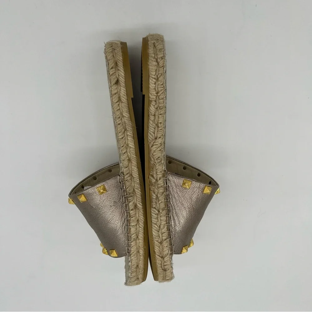 Vidorreta Espadrille Sandals Metallic Studded Slides Flats Size 10 Women - Picture 15 of 17